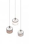 LAMPA WISZĄCA CHROM Z ABAŻUREM NAD STÓŁ DO JADALNI SALONU  KAPRUN 311630306 TRIO