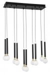 LAMPA WISZĄCA CZARNO ZŁOTA KULE BIAŁE DO SALONU JADALNI LUCES EXCLUSIVAS UNION LE41812