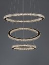 LAMPA WISZĄCA LED CZARNE KOŁA RINGI DEKORACYJNE GLAMOUR DO SALONU SYPIALNI LUCES EXCLUSIVAS TEPIC LE42822