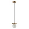 Lampa Wisząca Nowoczesna Brąz Antyczny Biały Klosz kula MERSETA PND-463321S-BRO+W  ITALUX