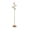 LAMPA PODŁOGOWA ZŁOTA KULE BURSZTYNOWE SZKLANE ITALUX CANELLO FL-406007-4-HBR