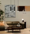 REALITY INA 340803-30 LAMPA WISZĄCA NA LISTWIE CZARNA LED TUBA NAD STÓŁ BAR WYSPĘ