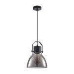 ITALUX DARLENA PND-22371-1-BK+SG LAMPA WISZĄCA CZARNA KLOSZ GRAFITOWY