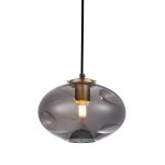 ITALUX HATELLA PND-112038-1-BRO+SG LAMPA WISZĄCA SZKLANY DYMIONY KLOSZ 