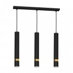 MILAGRO Lampa wisząca JOKER BLACK/GOLD 3xGU10