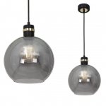 MILAGRO MLP65300 OMEGA BLACK LAMPA WISZĄCA CZARNO ZŁOTA GRAFITOWY KLOSZ KULA