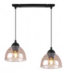 Lampa wisząca VENICE, sufitowa, podwójny żyrandol do kuchni, salonu, jadalni, szklane klosze