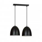 LAMPA WISZĄCA METALOWA KOPUŁA NAD STÓŁ WYSPĘ EMIBIG LENOX 2 BLACK / WHITE