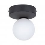 TK LIGHTING BIANCA BLACK 5681 LAMPA SUFITOWA PLAFON CZARNY SZKLANA KULA MLECZNA BIAŁA