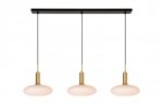 LAMPA WISZĄCA SZKLANA CZARNO ZŁOTA DO SALPNU JADALNI LUCIDE SINGALA 25413/03/02