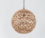 LAMPA WISZĄCA NATURAL EKO RATTANOWA DO SALONU JADALNI KUCHNI W STYLU BOHO  LUCES EXCLUSIVAS PARANA LE42134