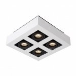 ITALUX CASEMIRO IT8001S4-WH/BK LAMPA OPRAWA NATYNKOWA NOWOCZESNA KWADRATOWA CZARNO BIAŁA 