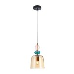 ITALUX NAMOS PND-27092A-MC-BRO LAMPA WISZĄCA KOLOROWE SZKŁO KLOSZ SZKLANY DO SALONU JADALNI SYPIALNI KUCHNI