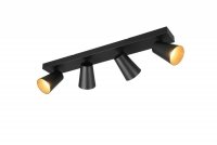 LAMPA SUFITOWA PLAFON SPOT REFLEKTORKI CZARNE DO POKOJU KUCHNI TRIO SHARP 