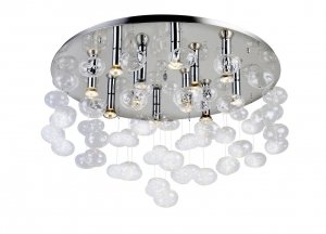 AZZARDO LUVIA D80 AZ2571 PLAFON GLAMOUR JASNY OKRĄGŁY