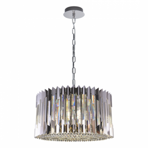 MILAGRO ML0396 RITZ CHROM ŻYRANDOL KRYSZTAŁOWY GLAMOUR LAMPA WISZĄCA Z KRYSZTAŁKAMI