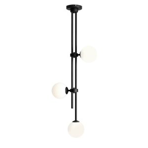 ALDEX HARMONY CEILING 3 BLACK 1073PL_E1 LAMPA SUFITOWA WISZĄCA CZARNA KULE BIAŁE