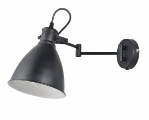 CANDELLUX ESPERA LAMPA KINKIET 1X40W E27 CZARNY Z PRZEWODEM PRZYŁ. Z WTYCZKĄ I WŁĄCZNIKIEM