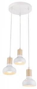 CANDELLUX LAMPA PUERTO ZWIS 3X40W E14 NA TALERZU BIAŁY