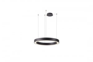 AZZARDO AZ5053 MARCO PENDANT 120CM CCT WH LAMPA WISZĄCA RING KOŁO OBRĘCZ CZARNA Z PILOTEM ZDALNEGO STEROWANIA