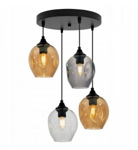 Lampa wisząca ze szklanymi kloszami - PRAGA 2235/4/OW LIGHT HOME