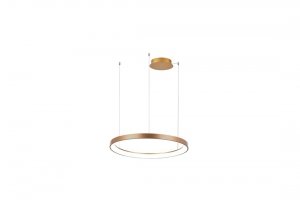 AZZARDO AZ5023 AGNES PENDANT 78 DIMM CCT SWITCH WH LAMPA WISZĄCA KOŁA RINGI SZCZOTKOWANE ZŁOTO ŚCIEMNIALNA ZMIANA BARWY ŚWIATŁA