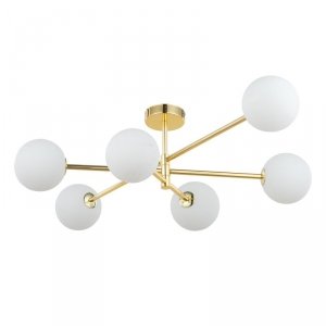 TK LIGHTING SARIUS GOLD 4739 LAMPA SUFITOWA ZŁOTA SZKLANE KULE KLOSZE BIAŁE MLECZNE