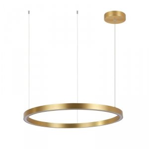 LIGHT PRESTIGE MIDWAY LP-033/1P S GD LAMPA WISZĄCA ZŁOTA MATOWA RING KOŁO OBRĘCZ DUŻA 60CM