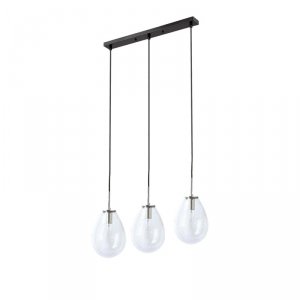 LAMPA WISZĄCA SZKANA NA LISTWIE NAD STÓŁ TRANSPARENTNA DO KUCHNI JADALNI LIGHT HOME FONDI LP-1214/3L