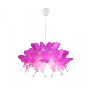 LAMPA RÓŻOWE MOTYLE MOTYLKI DEKORACYJNA DO POKOJU DZIEWCZYNKI LIGHT PRESTIGE FARFALLA  LP-3439/1P dark pink