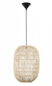 LAMPA WISZĄCA NATURAL EKO RATTANOWA DO SALONU JADALNI KUCHNI W STYLU BOHO  LUCES EXCLUSIVAS OVIEDO LE42129