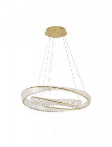 LAMPA W STYLU GLAMOUR ZŁOTA NOWOCZESNA SZKLANA DO SALONU JADALNI SYPIALNI LUCES EXCLUSIVAS BAUTA LE42914