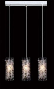 ITALUX IBIZA MDM1903/3 LAMPA WISZĄCA CHROM SZKLANE KLOSZE