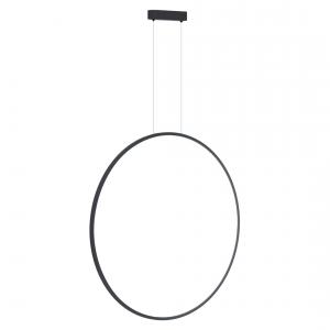 MILAGRO SATURNO BLACK ML8856 46W LED LAMPA WISZĄCA RING KOŁO OBRĘCZ 80CM IP44