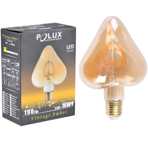 GOLDLUX POLUX 316608 ŻARÓWKA VINTAGE AMBER 2000K FILAMENT SERCE DEKORACYJNA OZDOBNA