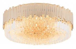 MAXLIGHT TREND C0164 LAMPA PLAFON GLAMOUR ZŁOTY Z KRYSZTAŁKAMI 