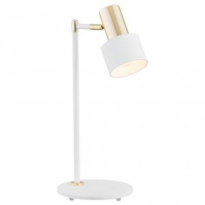 ARGON DORIA 4256 LAMPA BIURKOWA BIAŁO ZŁOTA REGULOWANA