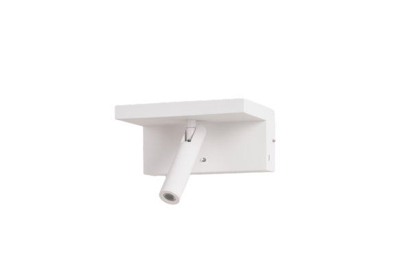 AZZARDO AZ5911 HYLLA WALL NFC CHARGER USB WH KINKIET DO CZYTANIA SYPIALNI SALONU Z ŁADOWARKĄ BIAŁY