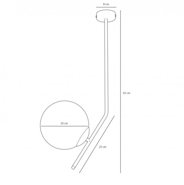 ALDEX GALLIA WHITE 1095PL_G LAMPA WISZĄCA BIAŁA KULA