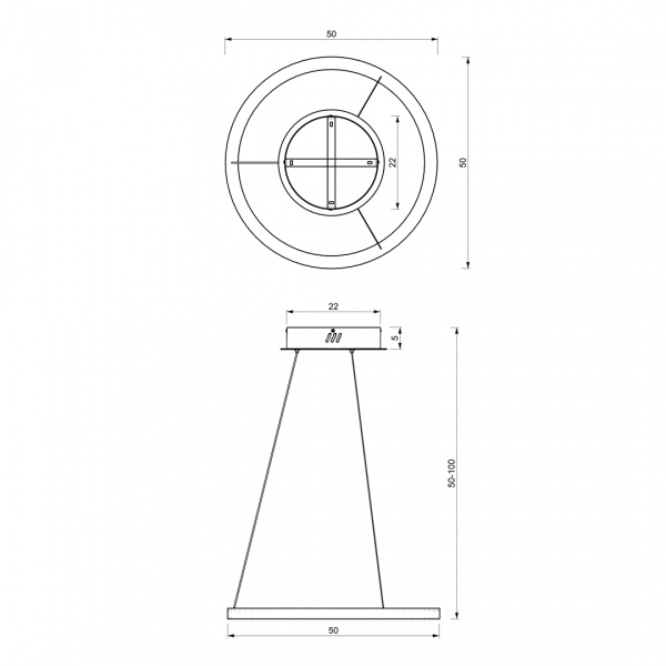 Lampa wisząca GALAXIA BLACK 26W LED