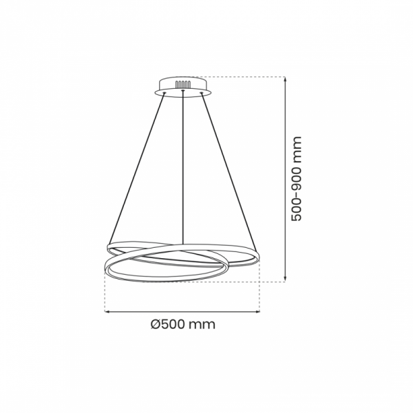 Lampa wisząca LUCERO CHROME 48W LED