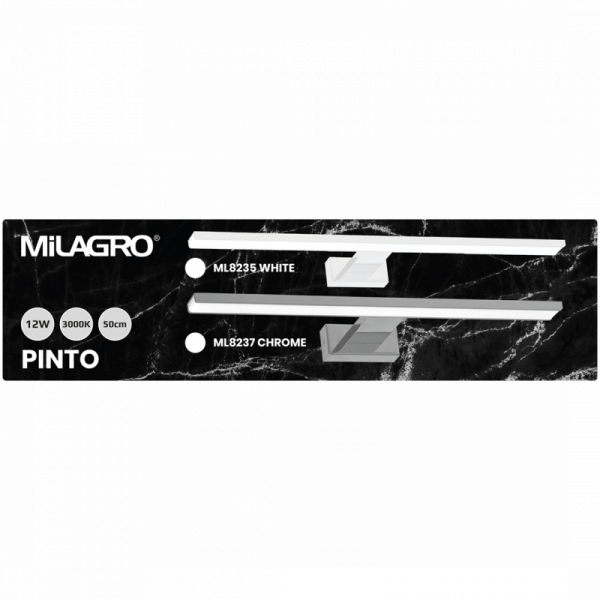 MILAGRO Kinkiet PINTO CHROME 12W LED 50cm
