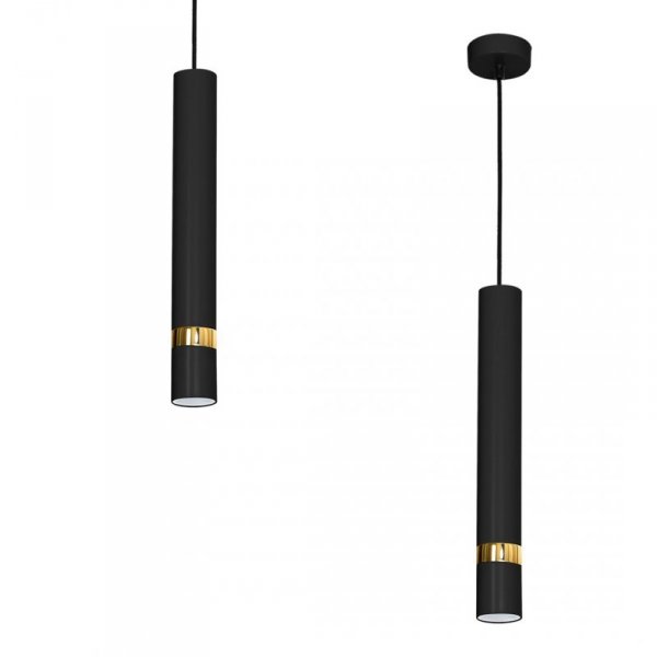 MILAGRO Lampa wisząca JOKER BLACK/GOLD 1xGU10