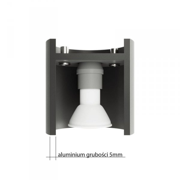 Plafon TIUBE szary walec aluminium minimalistyczna lampa sufitowa Gu10/ES111 LED SOLLUX LIGHTING