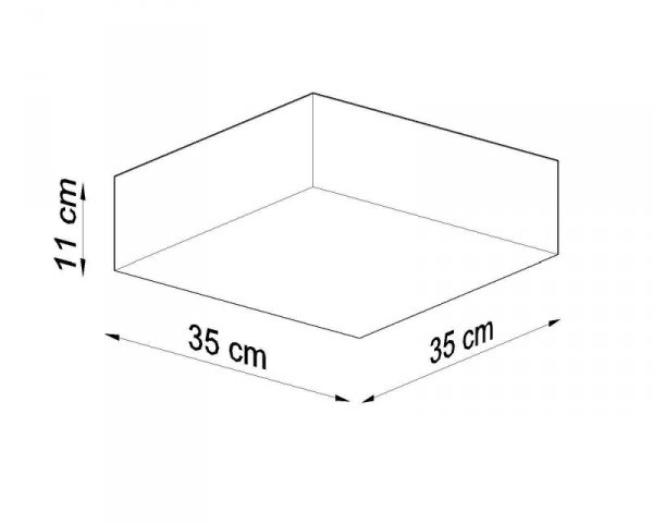 Plafon HORUS 35 czarny