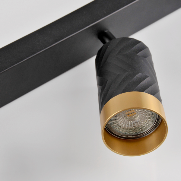 GOLDLUX POLUX ARRAS 323576 LISTWA PLAFON SPOT REFLEKTOR DEKORACYJNY CZARNO ZŁOTY