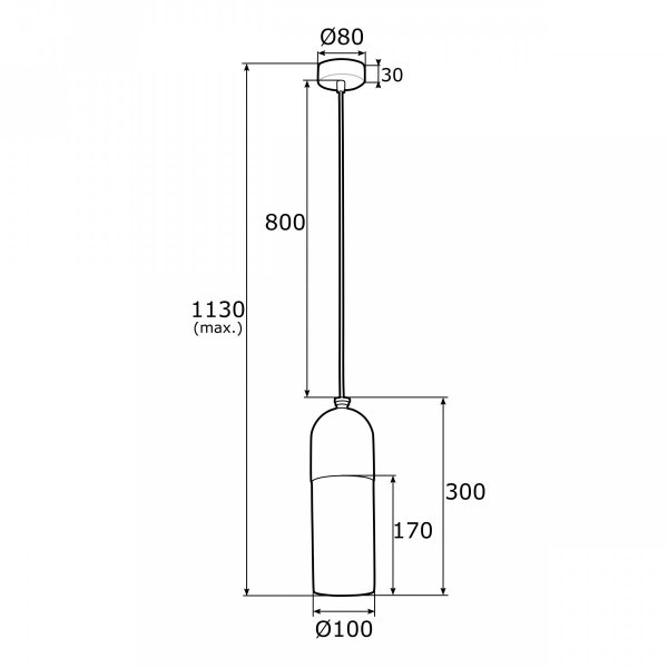ARGON BURGOS 4213 LAMPA WISZĄCA BIAŁO CZARNA ELEGANCKA