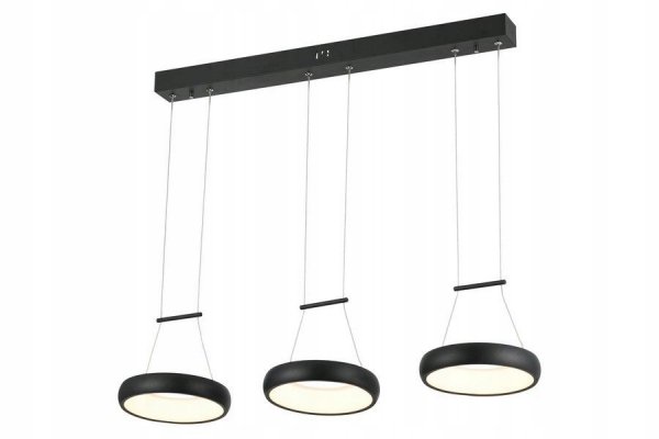 REALITY THEA 338203-30 LAMPA WISZĄCA CZARNA KOŁA LED RINGI OBRĘCZE NAD STÓŁ