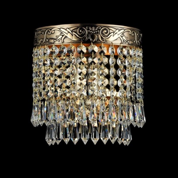 MAYTONI Palace DIA890-WL-01-G kinkiet kryształowy mosiądz z kryształkami zdobiony