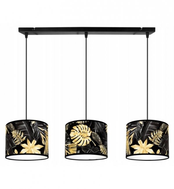 Lampa wisząca z abażurem - GOLD FLOWERS 2300/3/20